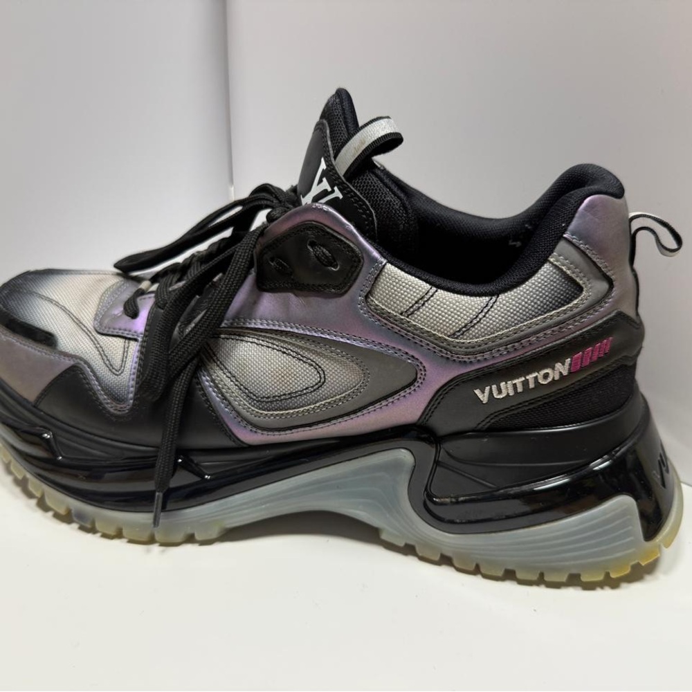 Louis Vuitton Men’s Black and Silver Sneakers
